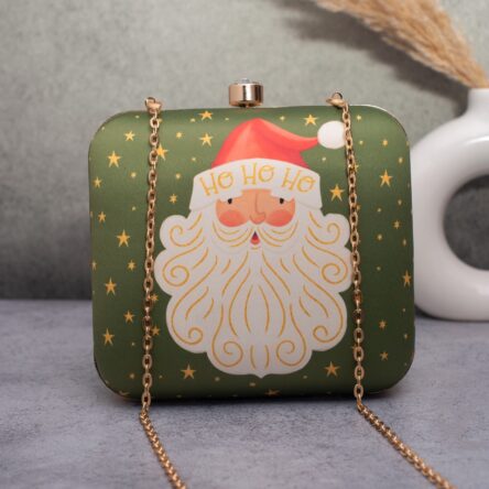 Santa green -Winter vibe clutches/handbags for women