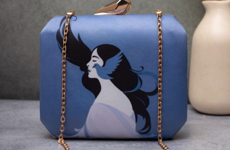 Beautiful artistic soulful image clutch handbag for women