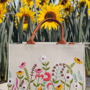 Embroidered tote bag