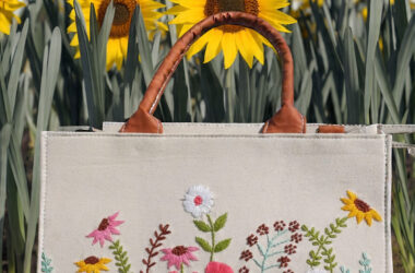 Embroidered tote bag