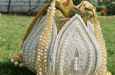 How to Style a White Lotus Potli Bag with Sarees and Lehengas