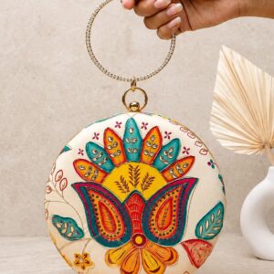 Artistic round Clutch for ladies - by The ShowSha